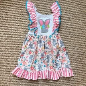 Boutique size toddler 4 Easter bunny spring dress adorable and soft